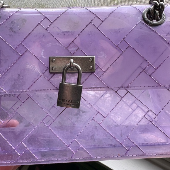 Kurt Geiger Purple Transparent Crossbody Bag - Picture 12 of 15